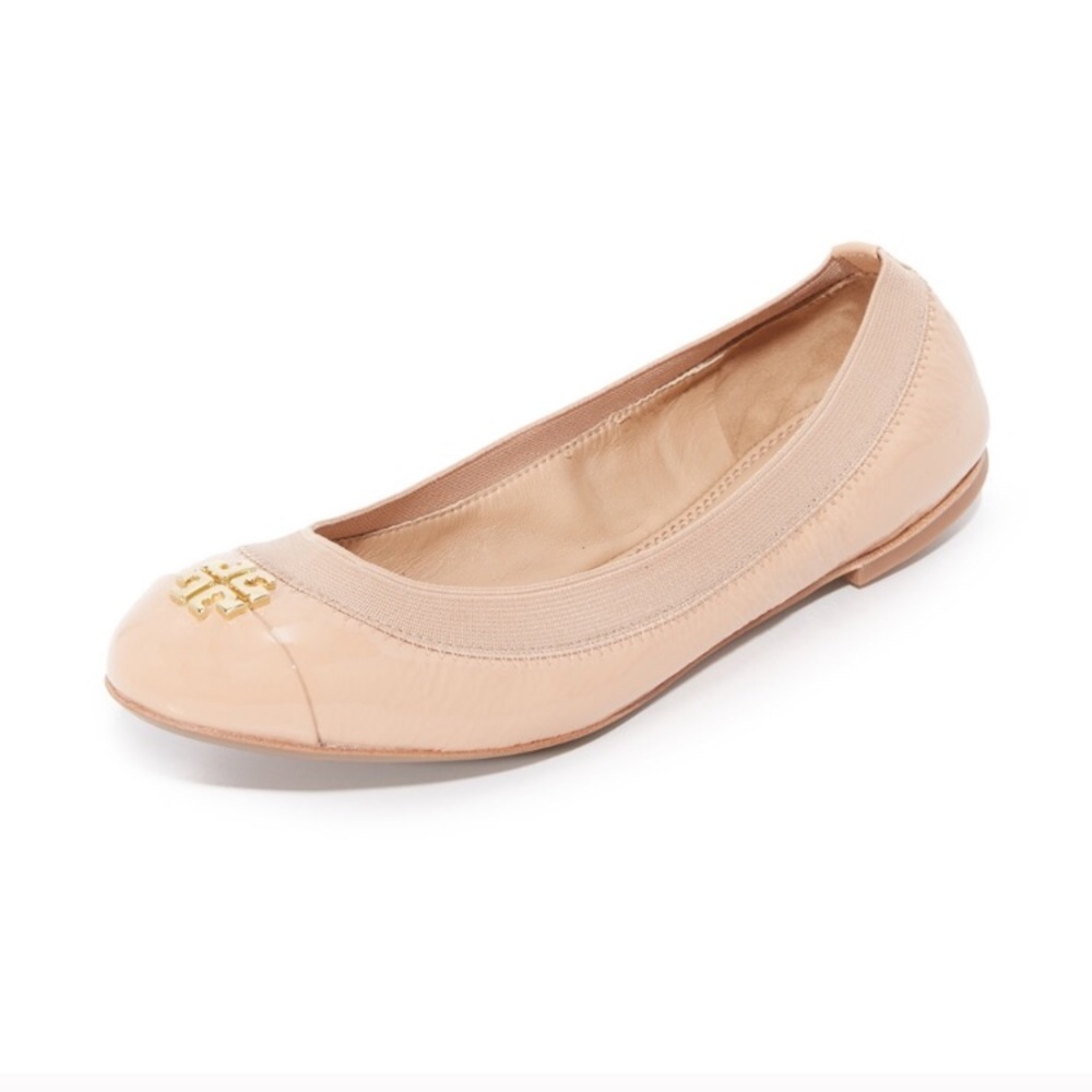 Tory Burch Patent Joie Flat (Oak) 7.5
